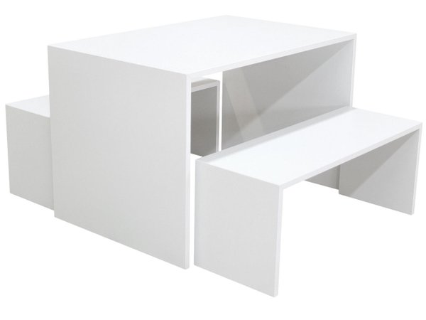 Vorlagetisch Mittelraumpräsenter Set 3-teilig Farbe: Weiß