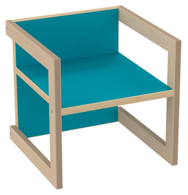 PiHaMi Kinderstuhl Stuhl Tisch Michel in 3 Sitzhöhen Farbe: Blau / Birke